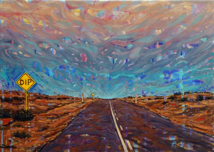 DIP, 50cm x 38cm, oil on canvas, 2018, $750 AUD