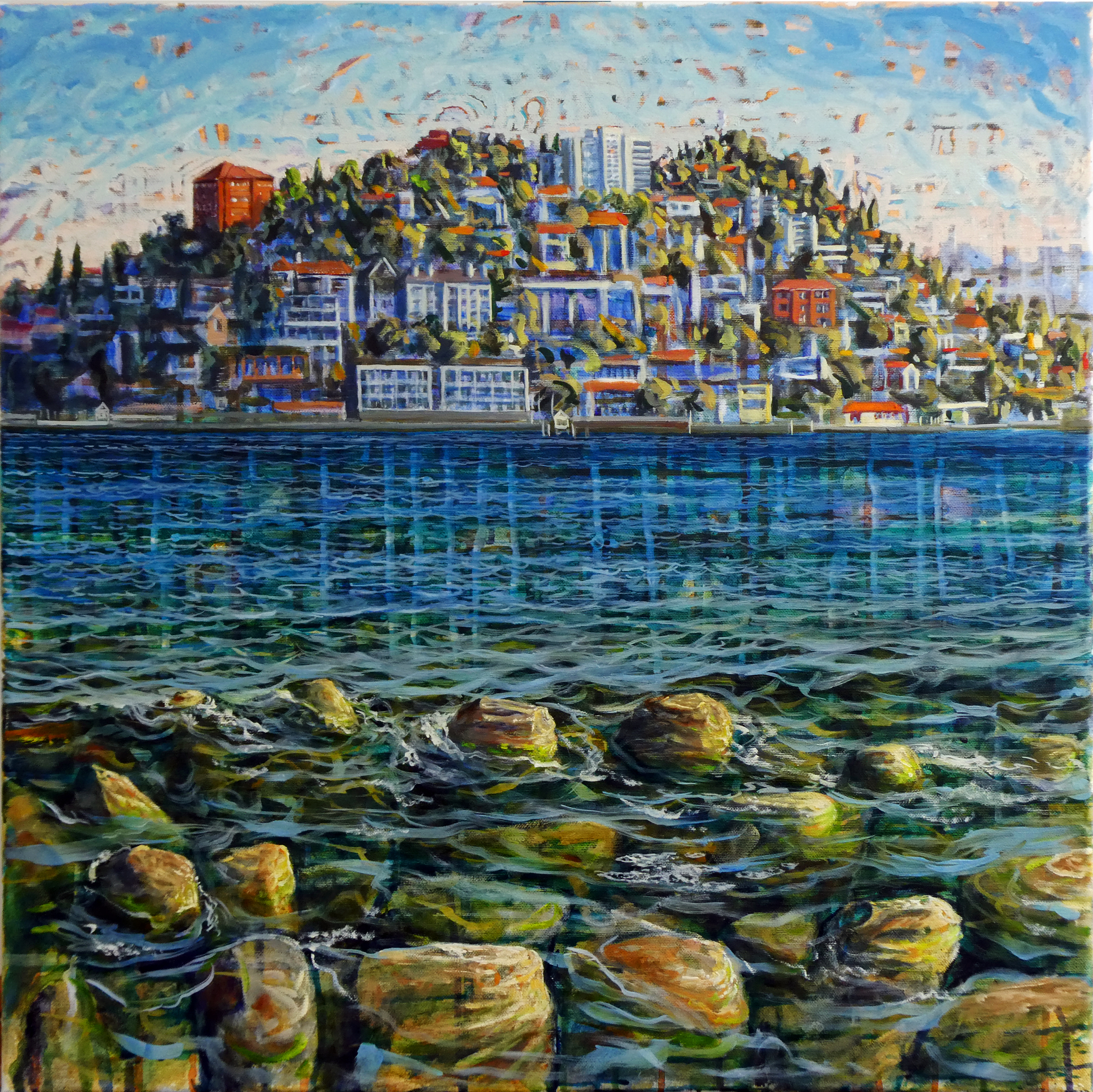 Point Piper, 60cm x 60cm, oil on canvas, 2018