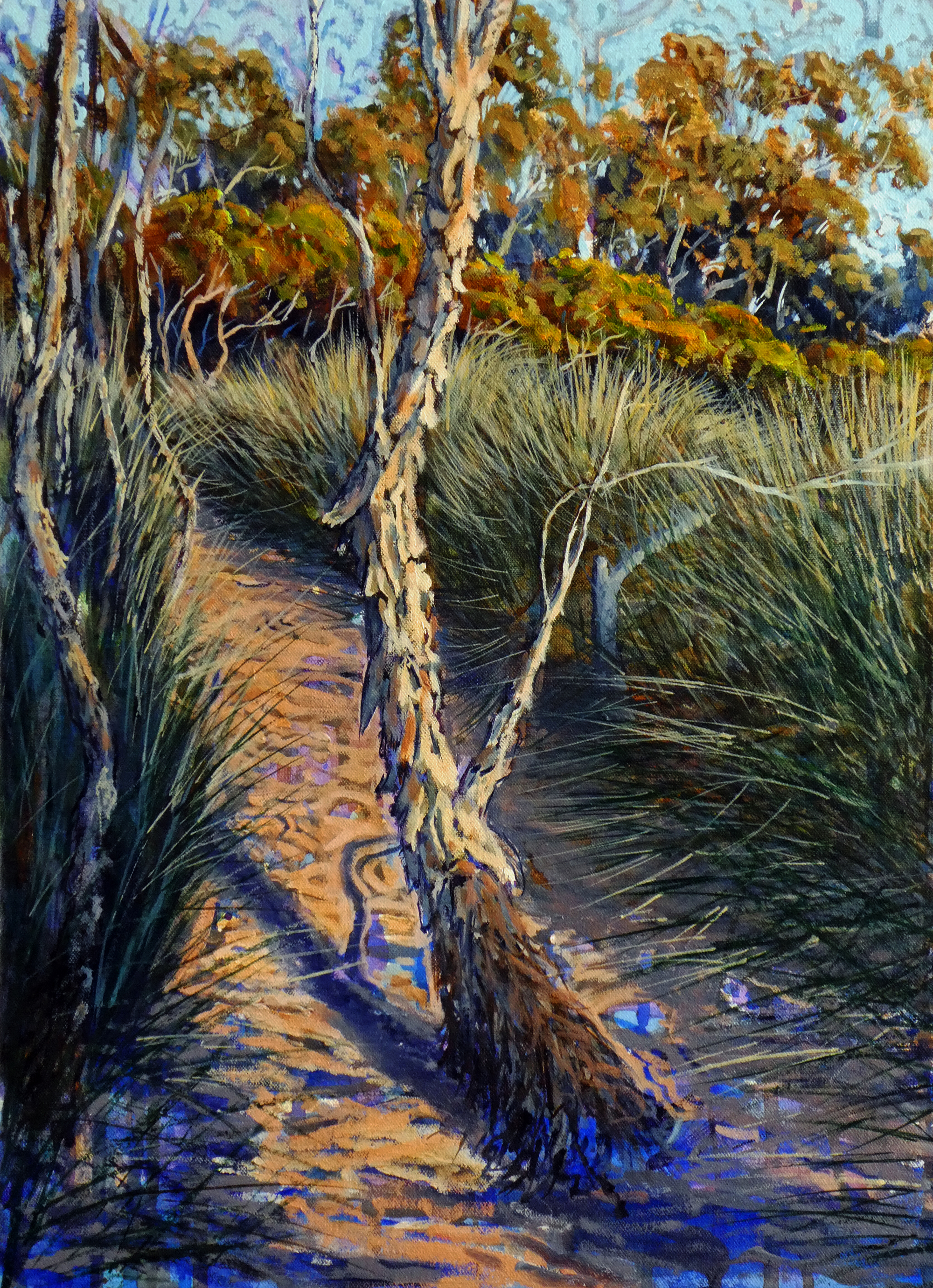 Low Water Path by the Edge, 37cm x 50cm, oil on canvas. 2018