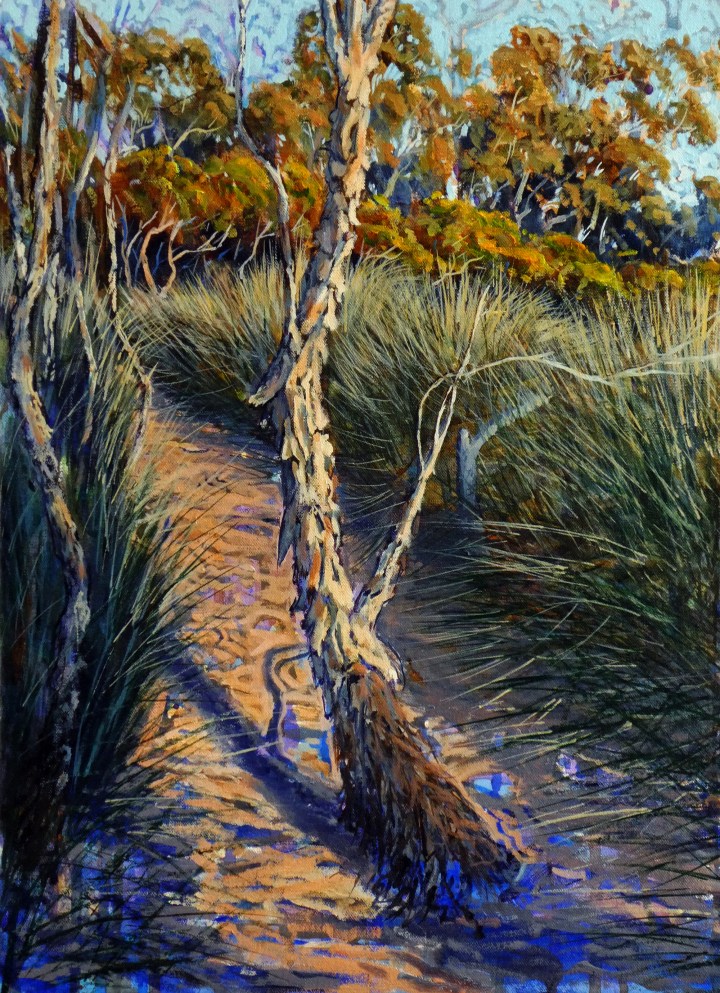 Low Water Path by the Edge, 37cm x 50cm, oil on canvas. 2018