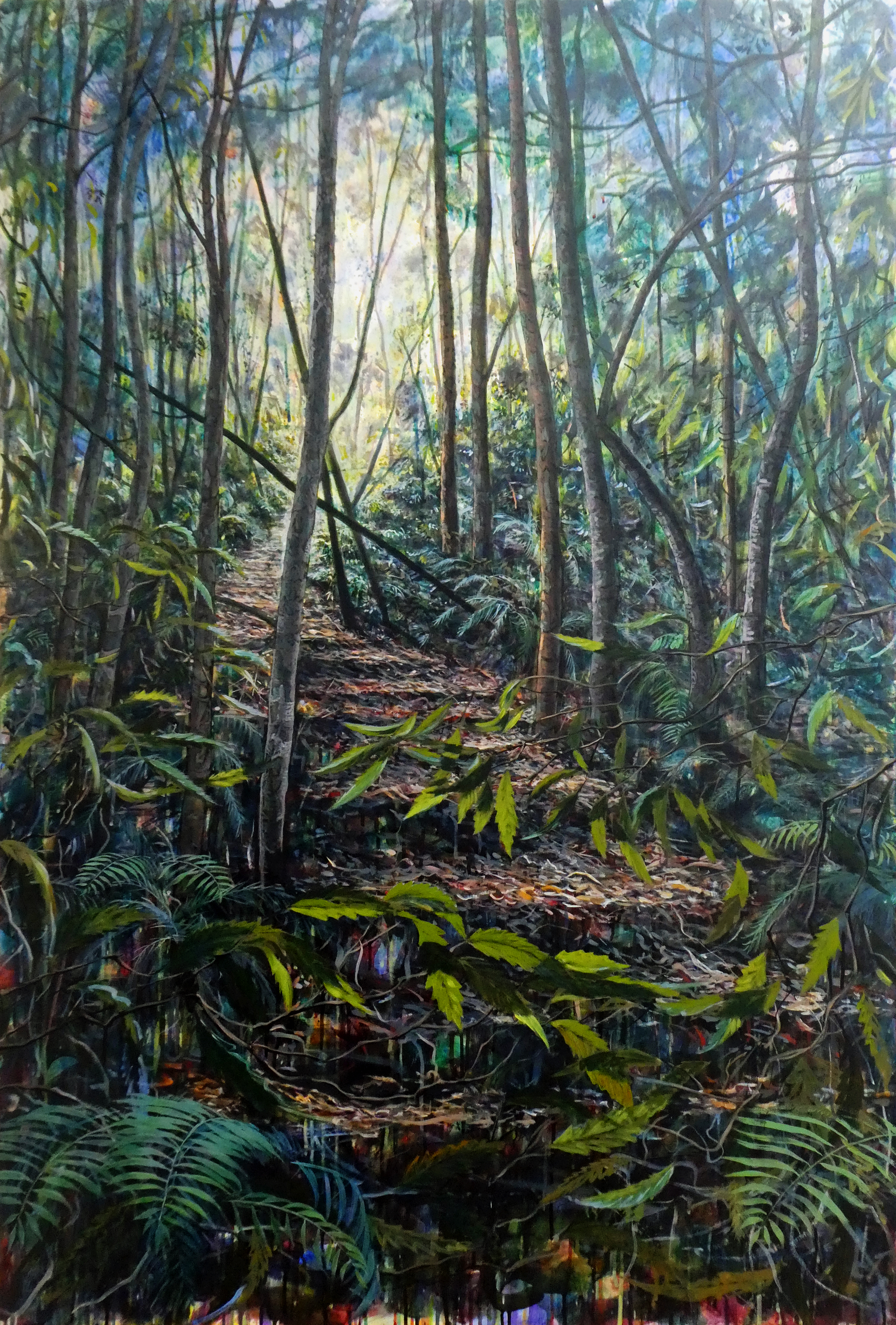 Megalong Pathway, 102cm x 153cm, acrylic on canvas, 2020