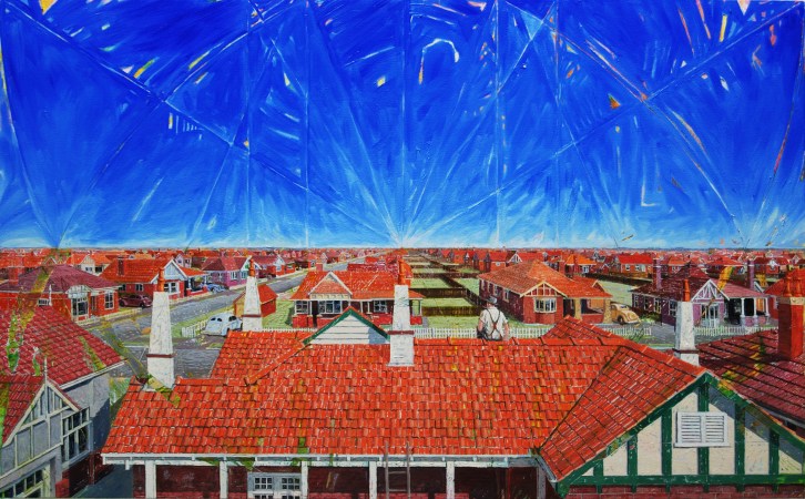 The Stylite of suburbia, oil on canvas, 2010