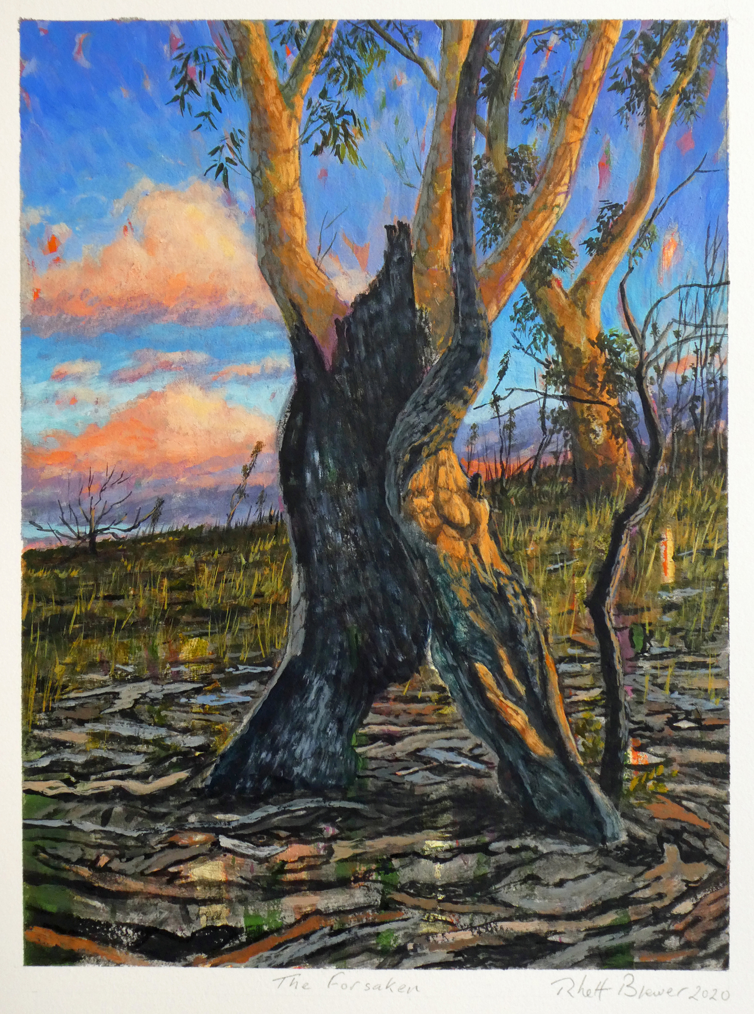 The Forsaken , 39cm x 28cm, acrylic on 649 g.s.m. watercolour paper, 2020